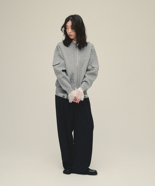 eL（エル）の「【eL】Wide Trouser Pants/599321（スラックス・レディース・グレー/ネイビー・FREE）」の21枚目の写真