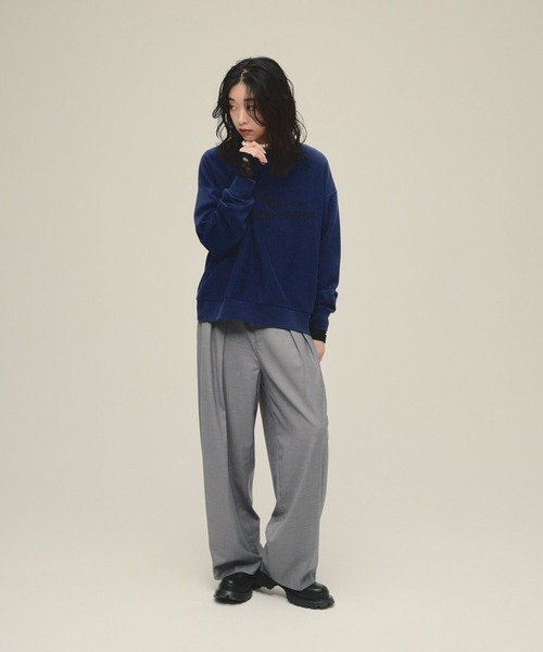 eL（エル）の「【eL】Wide Trouser Pants/599321（スラックス・レディース・グレー/ネイビー・FREE）」の5枚目の写真