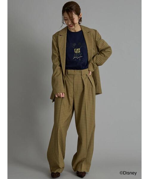 Te chichi（テチチ）の「【Disney】ミッキー/配色ロゴロンT（Tシャツ/カットソー・レディース・グレー/ブラウン/ネイビー・F）」の20枚目の写真