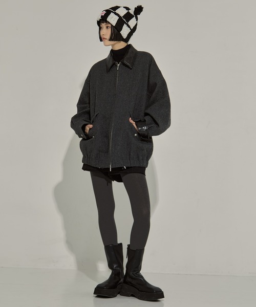 BASICKS(ベイシックス)の「【BASICKS/ベーシックス】Checkered Flag Bear Beanie/チェッカーフラッグベアビーニー(ニットキャップ/ビーニー・レディース・ブラック・M/S)」の8枚目の写真