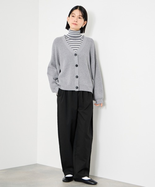 Mac-House(マックハウス)の「Idnes ギャバドロストテーパードパンツ(その他パンツ・レディース・グレー/ブラック・M/L)」の15枚目の写真