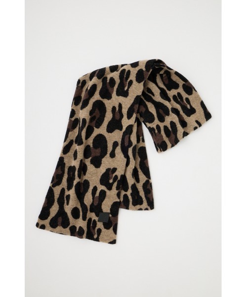 MOUSSY（マウジー）の「PATTERN ニットスカーフ（バンダナ/スカーフ・レディース・カーキ/ブラウン・FREE）」の2枚目の写真