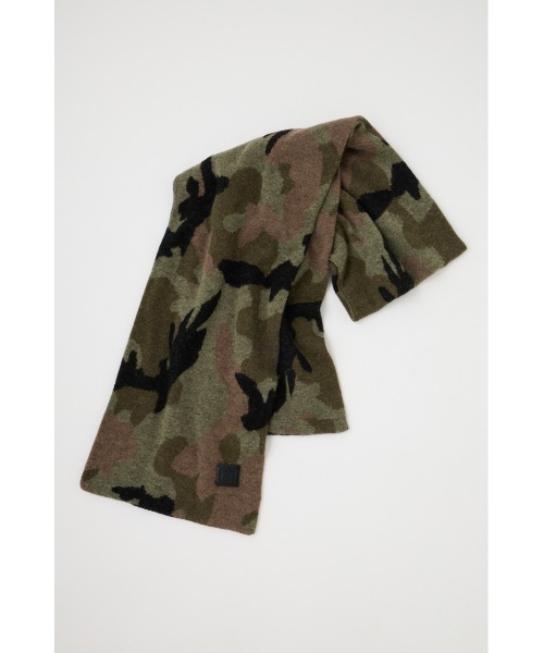 MOUSSY（マウジー）の「PATTERN ニットスカーフ（バンダナ/スカーフ・レディース・カーキ/ブラウン・FREE）」の5枚目の写真