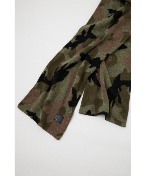 MOUSSY（マウジー）の「PATTERN ニットスカーフ（バンダナ/スカーフ・レディース・カーキ/ブラウン・FREE）」の6枚目の写真