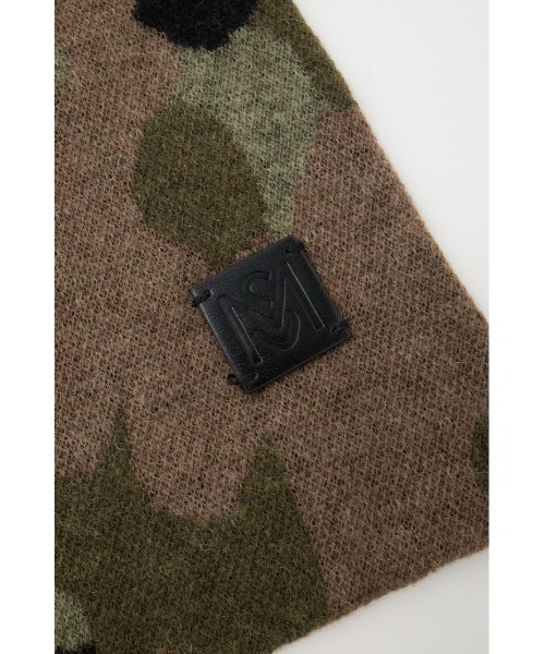 MOUSSY（マウジー）の「PATTERN ニットスカーフ（バンダナ/スカーフ・レディース・カーキ/ブラウン・FREE）」の7枚目の写真