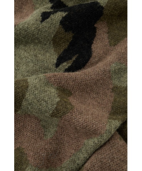 MOUSSY（マウジー）の「PATTERN ニットスカーフ（バンダナ/スカーフ・レディース・カーキ/ブラウン・FREE）」の8枚目の写真