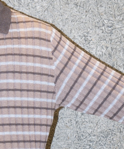 RICE NINE TEN(ライスナインテン)の「RIBBED KNIT POLO SHIRT(ニット/セーター・メンズ・ベージュ・1/2)」の9枚目の写真