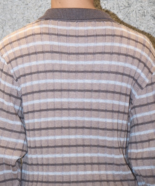 RICE NINE TEN(ライスナインテン)の「RIBBED KNIT POLO SHIRT(ニット/セーター・メンズ・ベージュ・1/2)」の10枚目の写真