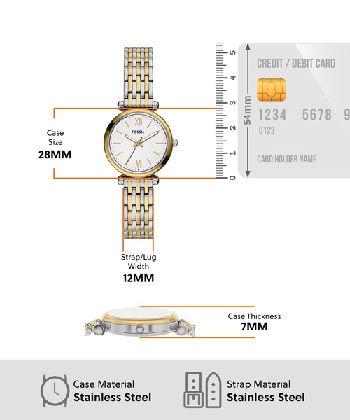 FOSSIL(フォッシル)の「フォッシル 腕時計 レディース アナログ ステンレス ES5450SET(アナログ腕時計・レディース・マルチ・FREE)」の4枚目の写真