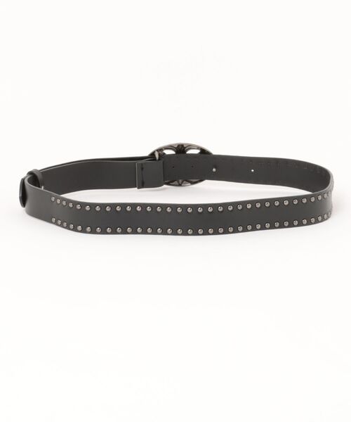 VIBGYOR（ヴィブジョー）の「【IZU】 スタッズレザーベルト シルバーコンチョ（ベルト・メンズ・ブラック・FREE）」の2枚目の写真