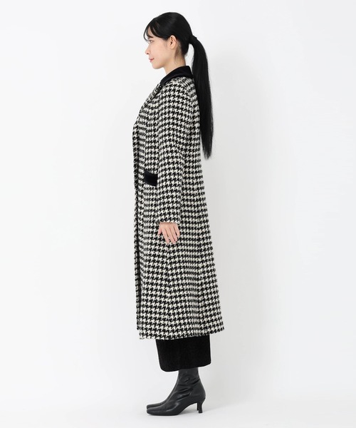 【新品♥】定価36300円◆STRAWBERRY-FIELDS 千鳥柄　コート モヘアループ千鳥_テーラード美シルエットコート（その他アウター