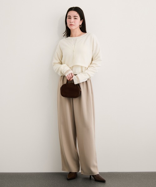 le cercle ADAM ET ROPE'(ルセルクルアダムエロペ)の「カシミア混ニットアンサンブル(アンサンブル・レディース・ホワイト系/ベージュ系・FREE)」の3枚目の写真