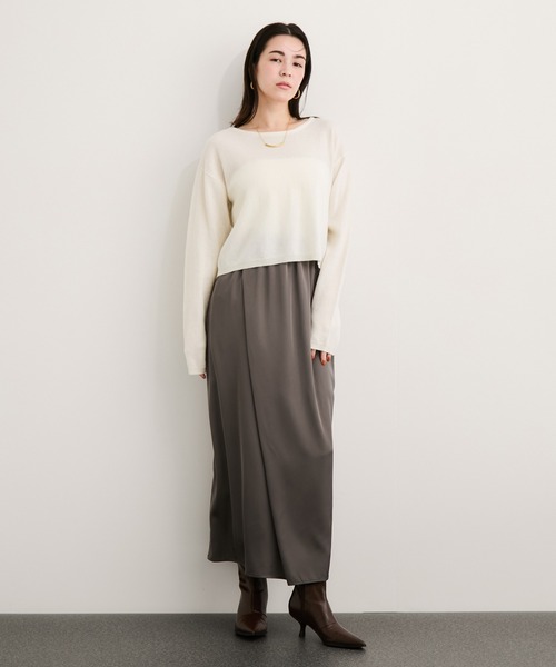 le cercle ADAM ET ROPE'(ルセルクルアダムエロペ)の「カシミア混ニットアンサンブル(アンサンブル・レディース・ホワイト系/ベージュ系・FREE)」の5枚目の写真
