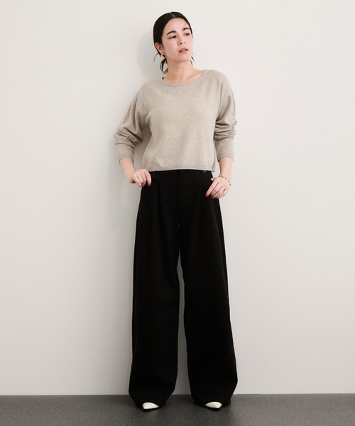 le cercle ADAM ET ROPE'(ルセルクルアダムエロペ)の「カシミア混ニットアンサンブル(アンサンブル・レディース・ホワイト系/ベージュ系・FREE)」の8枚目の写真