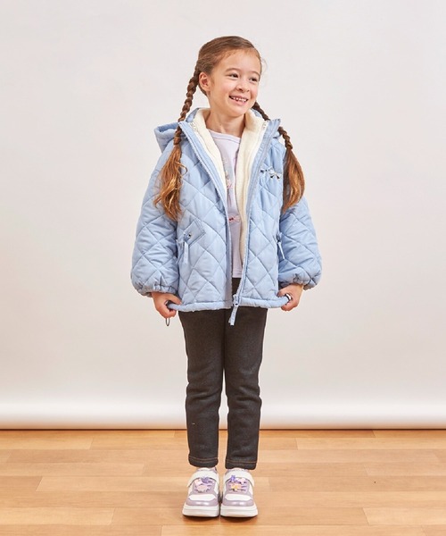 KP（ケーピー）の「【5WAY】フリースライナー付き中綿ジャケット（その他アウター・キッズ・ライトピンク/ブラック/サックスブルー・120cm/140cm/160cm/130cm/150cm）」の6枚目の写真