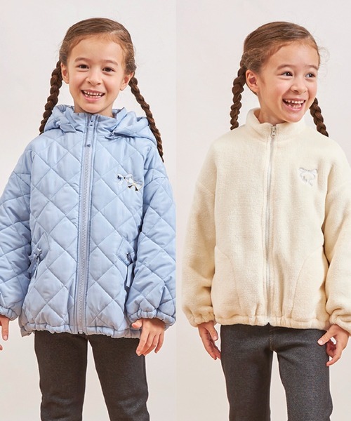 KP（ケーピー）の「【5WAY】フリースライナー付き中綿ジャケット（その他アウター・キッズ・ライトピンク/ブラック/サックスブルー・120cm/140cm/160cm/130cm/150cm）」の14枚目の写真