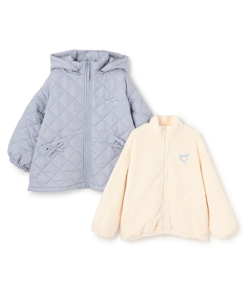 KP（ケーピー）の「【5WAY】フリースライナー付き中綿ジャケット（その他アウター・キッズ・ライトピンク/ブラック/サックスブルー・120cm/140cm/160cm/130cm/150cm）」の15枚目の写真