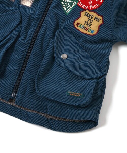 F.O.KIDS(エフオーキッズ)の「【ジュニア対応】裏ボアマウンテンジャケット(ブルゾン・キッズ・ネイビー/レインボー・90/100/110/120/130/140/150/160)」の15枚目の写真
