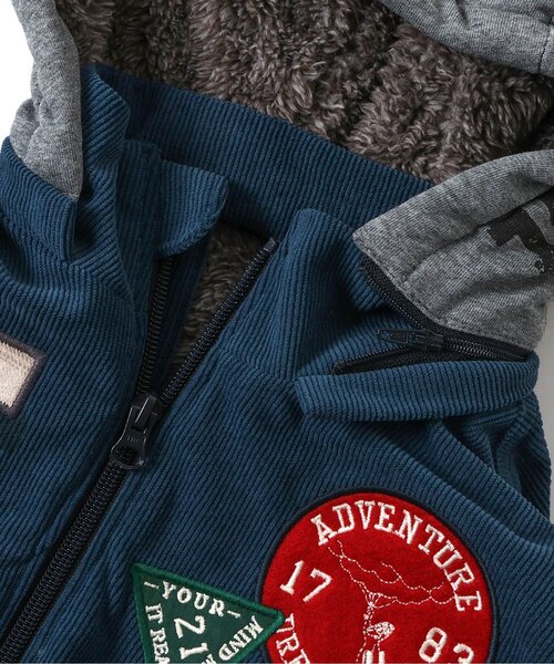 F.O.KIDS(エフオーキッズ)の「【ジュニア対応】裏ボアマウンテンジャケット(ブルゾン・キッズ・ネイビー/レインボー・90/100/110/120/130/140/150/160)」の11枚目の写真