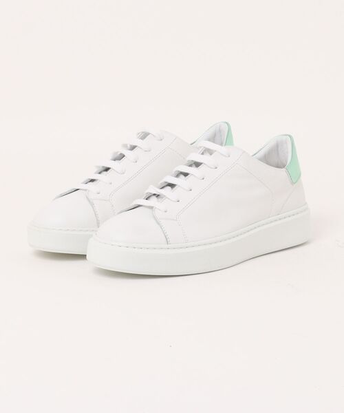 inter-chaussures(インターショシュール)の「【MARITAN】ベーシックコートタイプスニーカー(E5012E)(スニーカー・レディース・アイボリー/グリーン/ホワイト・39/38/36/37)」の1枚目の写真