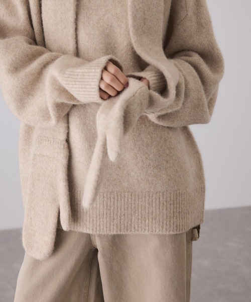 ADAM ET ROPE'(アダムエロペ)の「【サステナブル】YAKブレンドタートルニット&グローブ(ニット/セーター・レディース・ブラウン/ベージュ系その他2・FREE)」の7枚目の写真