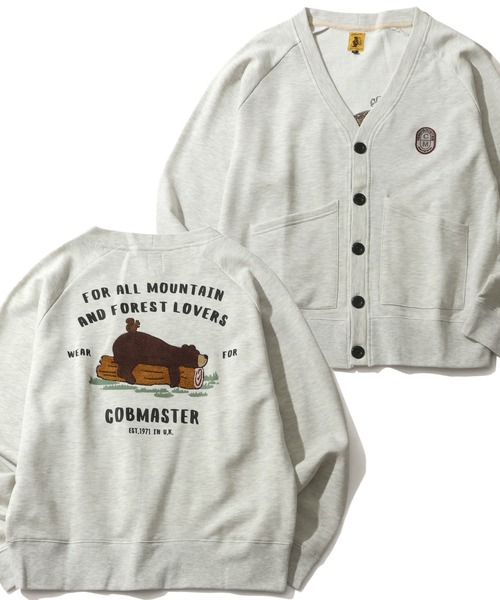 COBMASTER(コブマスター)の「【COBMASTER/コブマスター】裏毛 刺繍×プリント カーディガン(カーディガン/ボレロ・メンズ・ブラック/オートミール/ブラウン・M(38)/L(40)/XL(42))」の3枚目の写真