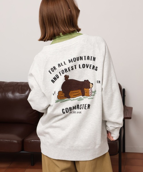 COBMASTER(コブマスター)の「【COBMASTER/コブマスター】裏毛 刺繍×プリント カーディガン(カーディガン/ボレロ・メンズ・ブラック/オートミール/ブラウン・M(38)/L(40)/XL(42))」の9枚目の写真