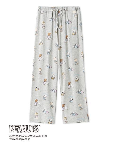 PEANUTS】オリジナルアート 総柄ロングパンツ（ルームウェア/パジャマ