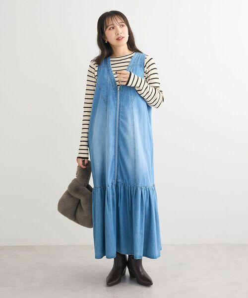 Green　Parks（グリーンパークス）の「ETS.ミンク風ファーミニトートバック（トートバッグ・レディース・アイボリー/チャコールグレー・FREE）」の17枚目の写真