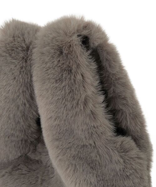 Green　Parks（グリーンパークス）の「ETS.ミンク風ファーミニトートバック（トートバッグ・レディース・アイボリー/チャコールグレー・FREE）」の8枚目の写真