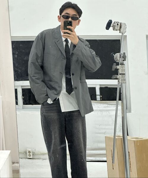 MUSINSA STANDARD（ムシンサスタンダード）の「リラックスフィットクルーネックTシャツ[ブラック]（Tシャツ/カットソー・メンズ・その他・XX-LARGE/XXX-LARGE/SMALL/MEDIUM/LARGE/X-LARGE）」の9枚目の写真