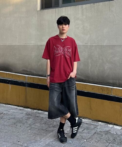 GAKKAI UNIONS(ガッカイユニオンズ)の「カットオフステッチ半袖Tシャツバーガンディ(Tシャツ/カットソー・レディース・その他・MEDIUM/LARGE)」の7枚目の写真