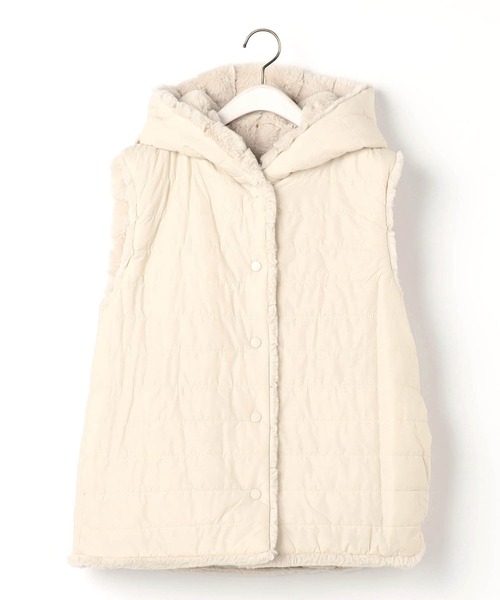 NICOLE white（ニコルホワイト）の「リバーシブルファーベスト（ベスト・レディース・グレー/ブラウン/ベージュ/ブラック・FREE）」の7枚目の写真