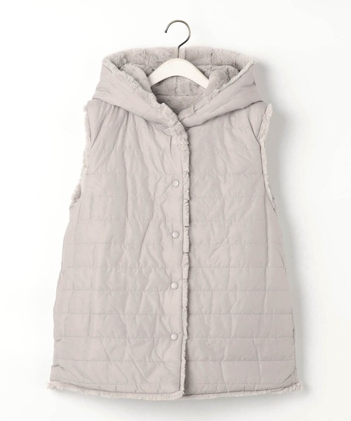 NICOLE white（ニコルホワイト）の「リバーシブルファーベスト（ベスト・レディース・グレー/ブラウン/ベージュ/ブラック・FREE）」の9枚目の写真