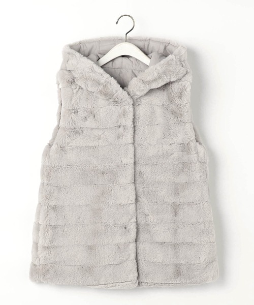 NICOLE white（ニコルホワイト）の「リバーシブルファーベスト（ベスト・レディース・グレー/ブラウン/ベージュ/ブラック・FREE）」の10枚目の写真