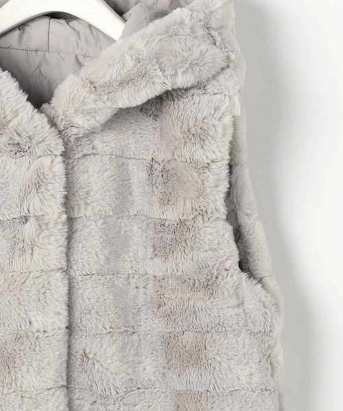 NICOLE white（ニコルホワイト）の「リバーシブルファーベスト（ベスト・レディース・グレー/ブラウン/ベージュ/ブラック・FREE）」の13枚目の写真