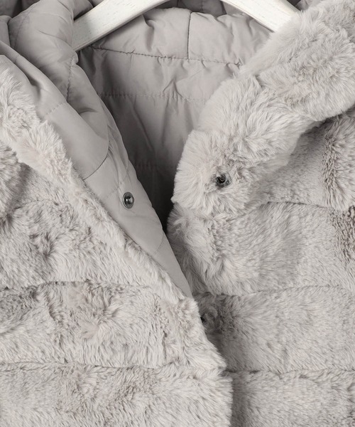 NICOLE white（ニコルホワイト）の「リバーシブルファーベスト（ベスト・レディース・グレー/ブラウン/ベージュ/ブラック・FREE）」の16枚目の写真