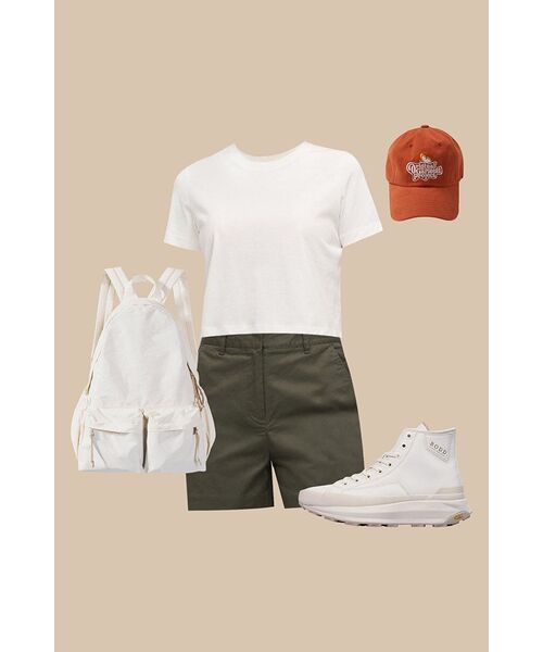 MUSINSA STANDARD WOMAN（ムシンサスタンダードウーマン）の「[クールタンダード] ウィメンズ クルーネック クロップTシャツ [クリーム]（Tシャツ/カットソー・レディース・その他・SMALL/MEDIUM/LARGE/X-LARGE/X-SMALL）」の12枚目の写真