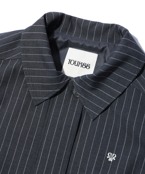 YOUHEE（ユヒ）の「PIN STRIPE BOMBER JACKET CHARCOAL（その他アウター・レディース・その他・FREE）」の4枚目の写真