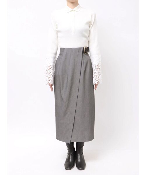 TONAL(トーナル)の「アシメベルトタックスカート(スカート・レディース・ベージュ/ブラウン/グレー・SMALL/MEDIUM)」の10枚目の写真