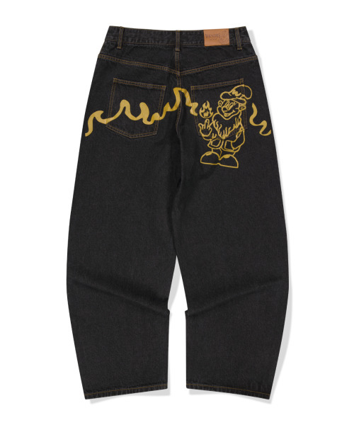 WKNDRS(ウィーキャンドース)の「DWARF DENIM PANTS (BLACK)(デニムパンツ・レディース・その他・LARGE/MEDIUM/SMALL/X-LARGE)」の2枚目の写真