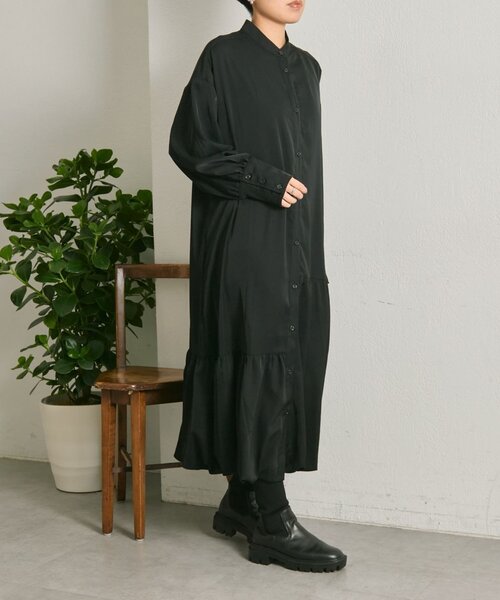 ear PAPILLONNER（イアパピヨネ）の「裾バルーンワンピース【SUM1 STYLE】（ワンピース・レディース・ブラック/ダークブラウン・FREE）」の5枚目の写真