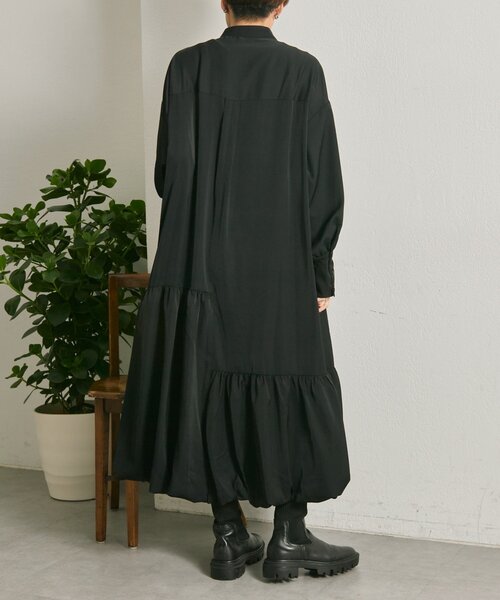 ear PAPILLONNER（イアパピヨネ）の「裾バルーンワンピース【SUM1 STYLE】（ワンピース・レディース・ブラック/ダークブラウン・FREE）」の7枚目の写真