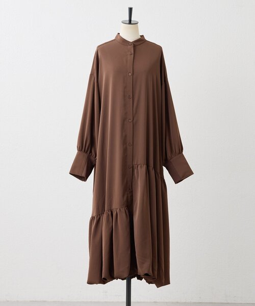 ear PAPILLONNER（イアパピヨネ）の「裾バルーンワンピース【SUM1 STYLE】（ワンピース・レディース・ブラック/ダークブラウン・FREE）」の16枚目の写真