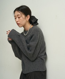 Lutim by u(`oC[)Big ribbon scrunchie clip / rbO{VVNbv(VV)