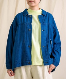Brocante（ブロカント）の「[Brocante / ブロカント] コットンインディゴパナマ アンプリッセジャケット（カバーオール）」