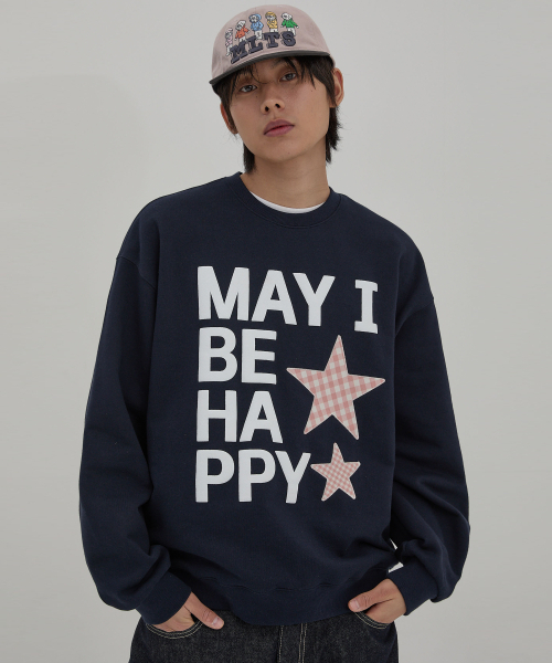 WaiKei(ワイケイ)の「MAY I BE HAPPY スウェット ネイビー(スウェット・メンズ・その他・1/2)」の2枚目の写真