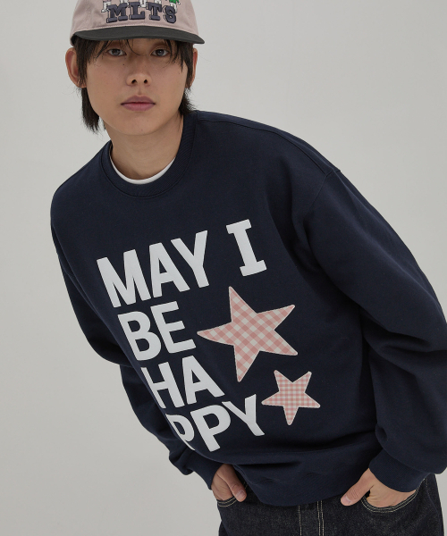 WaiKei(ワイケイ)の「MAY I BE HAPPY スウェット ネイビー(スウェット・メンズ・その他・1/2)」の4枚目の写真