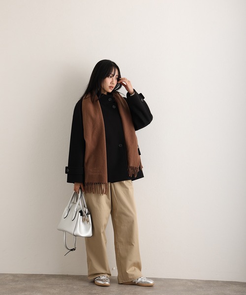 PourVous(プールヴー)の「フェイクウール ジャケット (その他アウター・レディース・ブラック/アイボリー/グレー/モカ・M/L)」の8枚目の写真