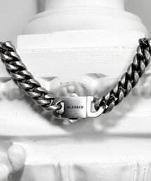BLESSED BULLET（ブレスドブレッド）の「SS 10mmリバーシブルクラシックチェーンネックレス-ダークシルバー（ネックレス）」